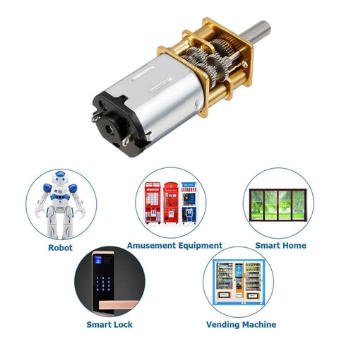 Heavy Duty N20 Micro Gear Motor Packed With Real Metal Reduction Gears Runs Like Gangbusters For Diy Robot Chassis Electronic Locks And Compact RC Mods Needing Low End Torque with metal gears and rotary shaft.