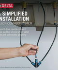 Quick-connect system for Esato Widespread Bathroom Faucet Chrome Finish With Drain Assembly Included Three Hole Deck Mount Sink