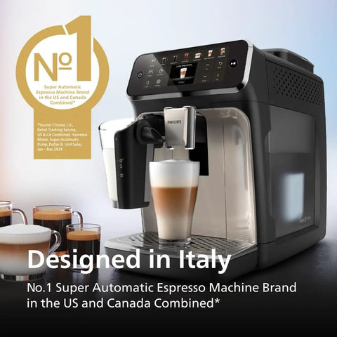 Lock In That Killer Morning Vibe With This Fully Automatic Espresso Machine Brewing Twelve Hot And Iced Favorites Its One Touch LatteGo Milk System And Ceramic Burr Grinder Keep Things Smooth And Silent Straight From Bean To Cup Now Renewed in a stylish design.