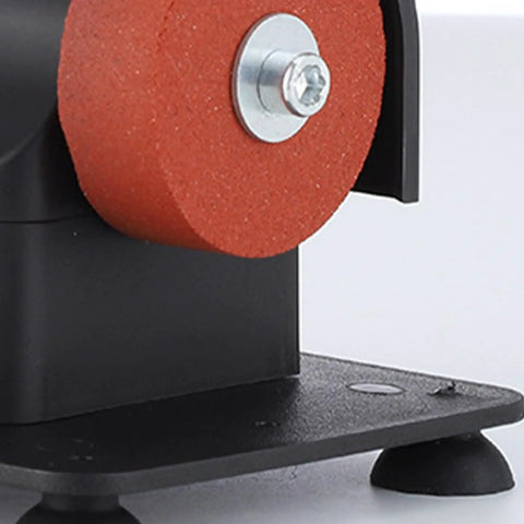 Powerful Compact Bench Grinder With Dual Fine And Coarse Wheels A Slick Counter Mount Setup For Daily Diy Woodwork Sharpening And Zero Hiccup Shop Completions, close-up of coarse wheel.