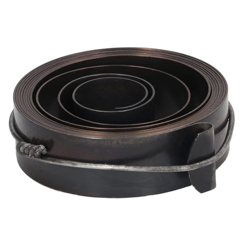 Drill Press Return Spring Replacement Coil For Metal Feed Quill Chromed Steel Top Notch Durable Bench Drill Accessory Coiled Side View