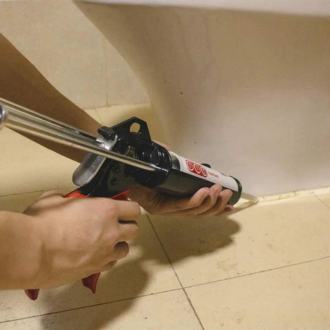 Dual Epoxy Gun For 200 mL 6.75 Fl Oz Panel Bonding Adhesive 2 To 1 Mix Ratio Double Cartridge Auto Body Repair Tool in use