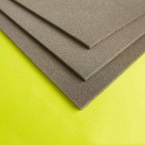 Lab-grade conductive foam EMI shielding material 200x300mm with adhesive, flexible thickness, suitable for electronics and research use.