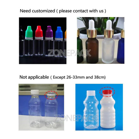 Various colored and clear glass bottles suitable for custom sealing with Rock Solid Handheld Bottle Capping Machine With Adjustable 10 To 50 MM Screw Cap Sealer 110V Electric Capper Tool.