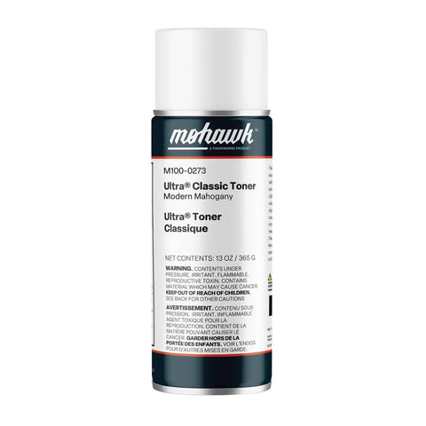 Genuine Modern Mahogany Wood Repair Bundle Staining And Sealing Aerosol Duo in a 13 oz can for quick furniture fixes and floor touch-ups.