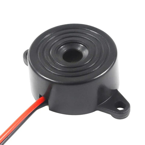 Rock Solid Active Piezo Buzzer 10 Pack Dc Three To Twenty Four Volt Straight Up Heavy Duty Electronic Alarmer with twin leads.