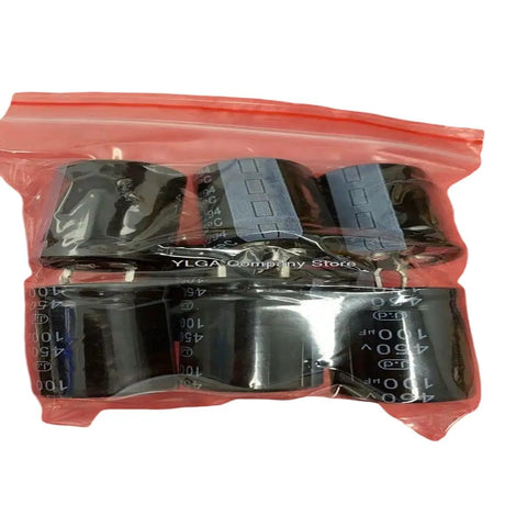 High Voltage Capacitor Pack 400V 450V With 100uF 150uF 220uF 330uF 470uF 820uF For Inverter Welders And Electronics Ultra Reliable Precision And Stable Performance New 2025, black capacitors in red bag