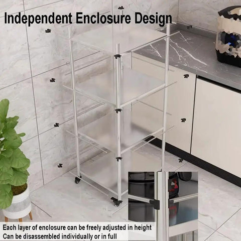 Hella Sturdy 5 Tier Metal Storage Rack With Swivel Wheels For Kitchen Or Pantry Heavy Duty Adjustable Shelving Unit featuring removable shelves.