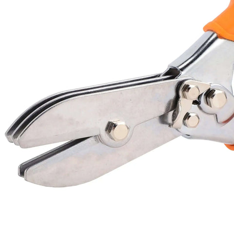 Close-up of Five Blade Sheet Metal Crimper Pro Grade Tool For 24-28 Galvanized Or Stainless Steel Pipes with heavy duty crimping blades
