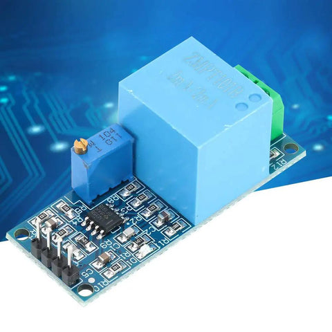 Knockout Precise Ac Voltage Sensor Module Packing A Nifty Zmpt101B Chip Single Phase Detection Board with blue relay.