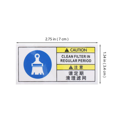 Factory Grade Industrial Equipment Maintenance Warning Sticker With PET Material And UV Resistant Bright Print Self Adhesive
