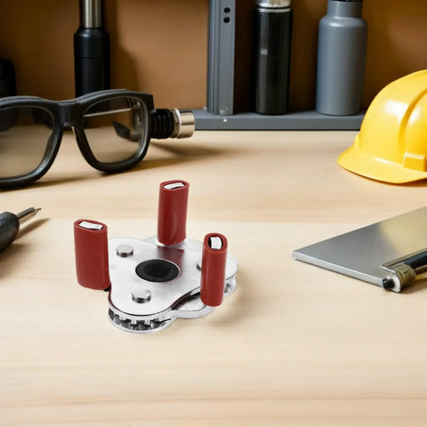 Universal Aluminum Smoke Sensor Tool For No Sweat Assembly And Safe Transducer Adjustments Slick Build Makes Fire Alarm Maintenance A Breeze on workbench.