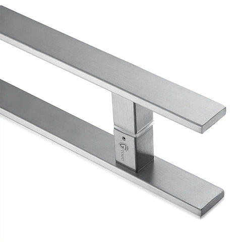 Heavy Duty Commercial Grade 36 Inch Solid Stainless Steel Push Pull Door Handle For Barn And Glass Doors With Full Brushed 304 Finish