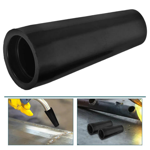 Durable 2pcs Mig Welder Nozzle Replacement Tips Kit For Wire Feed Guns Heavy Duty Sturdy Shield Cups Gas Shielding Accessories, black nozzles