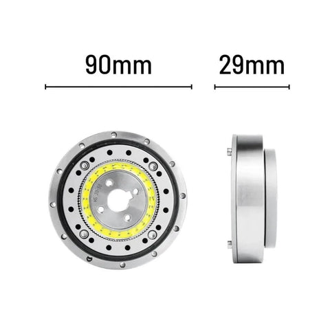 Efficient Strain Wave Gear Reducer for Automation and Stepper Motors from Harmonic Drive SHF 20 III, front and side view