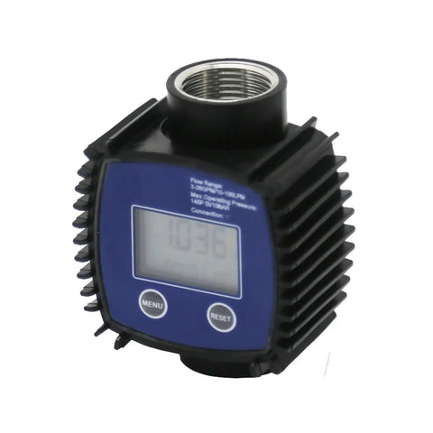 Water Flow Sensor With LCD Display For Pipelines And RV Water Heater Blue K25 Liquid Sensor with clear front LCD readout