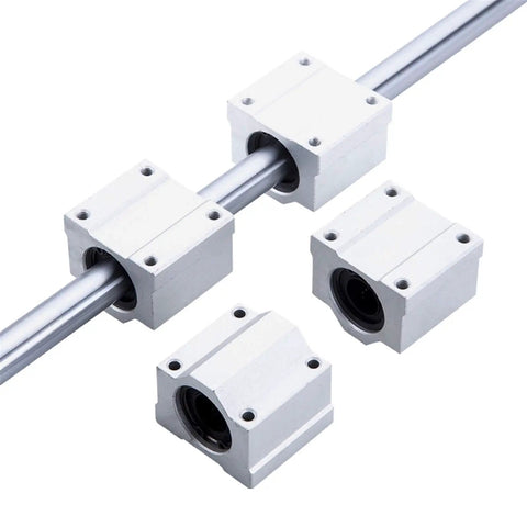 2Pcs Linear Motion Bearing Slides Set For CNC And DIY 3D Printer Builds SCS8LUU SCS10LUU SCS12LUU SCS16LUU SCS20LUU High Precision Guide Rails For Smooth Accurate Motion, aluminum bearing blocks on shaft