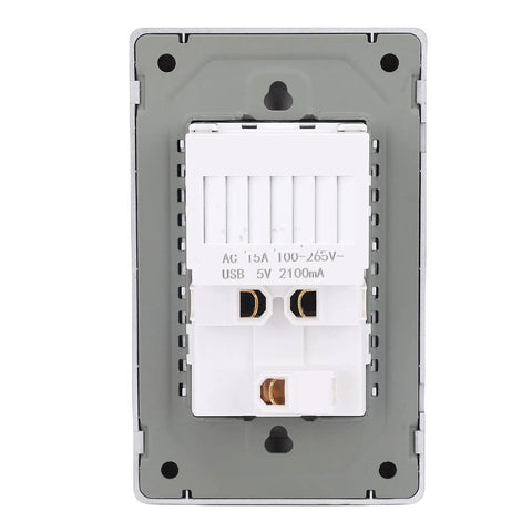 Game On Wall Outlet With Dual Usb And Type C Ports delivers 15 Amp fireproof safety with USB ports mounted in a wall plate.