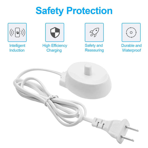Universal Electric Toothbrush Charger Adapter For Oral B Models Waterproof Inductive Charging Replacement Power Cord
