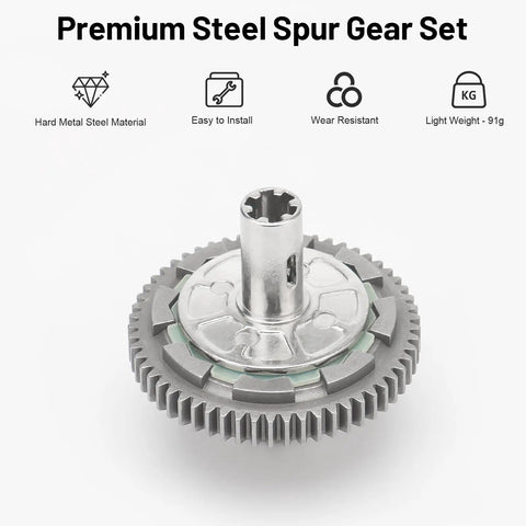 57T Metal Slipper Clutch Spur Gear Upgrade For Arrma RC Cars With Durable Steel Build on white background