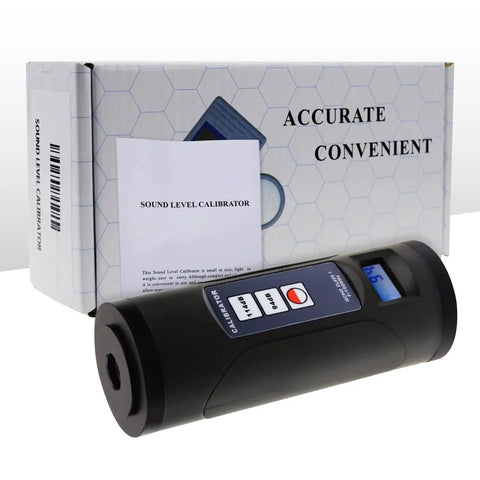 Pro Grade Digital Sound Level Meter Calibrator For Half Inch And 1 Inch Microphones, 94dB And 114dB Calibration Tool with box