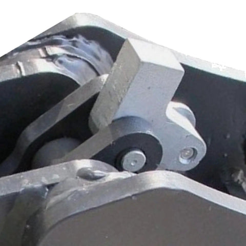 Close-up of Mechanical Quick Hitch System for Mini Excavator 0.5 to 3 Ton showing screw-lock coupling detail.