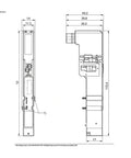 Technical drawing of Heavy Duty Pneumatic Solenoid Valve Assembly With DC24V Coil And Smart Led Indicator for Industrial Automation.