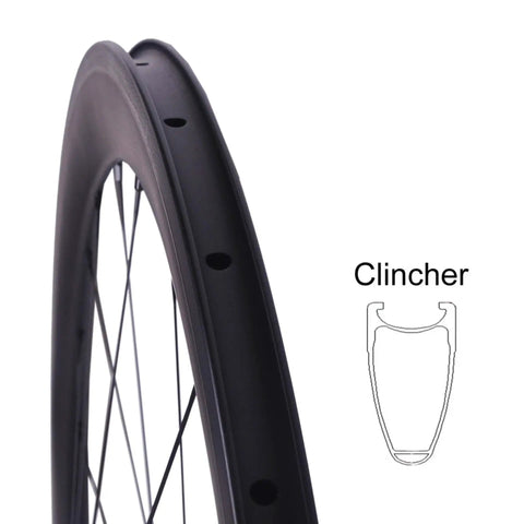 700C Carbon Wheelset For Road Bikes With Disc Brakes, Beefy 48mm Deep Rim And 25mm Wide, T800 Carbon Fiber, Clincher Design