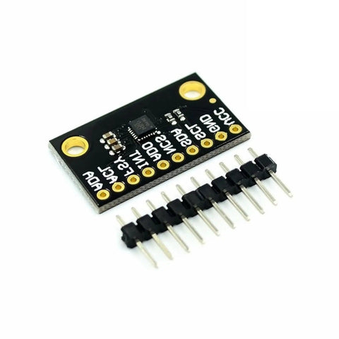 ICM20948 9 Axis Motion Tracking Sensor Module With Gyroscope Accelerometer And Magnetometer For I2C Use Perfect Pick For Developers Robotics Buffs And Gaming Gear black PCB with pin headers