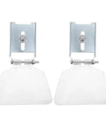 2 Pack Industrial Grinder Splash Guard With Bench Grinder Eye Shield Protector for Angle Power Tool, clear plastic and metal design.