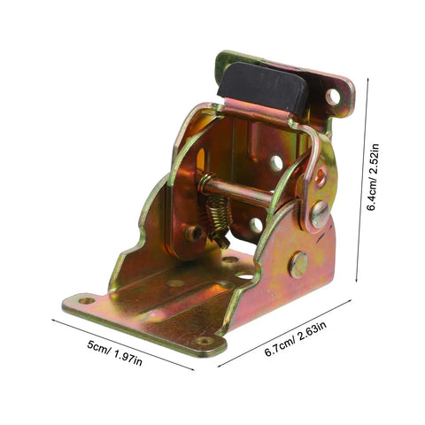Foldable Self Locking Table Leg Hinges 4 Pack In Golden Iron For Home Furniture, Heavy Duty Folding Brackets For Tables And Cabinets, Easy Install