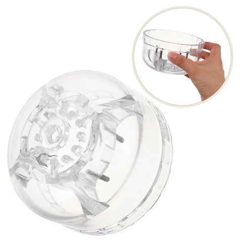 Professional Fire Alarm Detector Removal Head Replacement Attachment with transparent design for easy handling and grip.