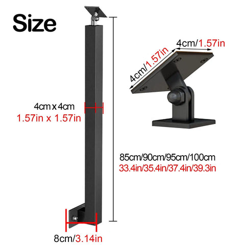 Premium Wrought Iron Balusters Six Pack Black Side Mount Spindles For Staircase Deck Railings showing size dimensions and mounting details.