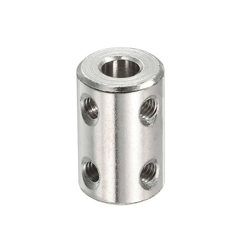 Stainless Steel Shaft Coupler Connector L22 X D14 6mm To 8mm Bore Rigid Coupling With Screw For 3D Printers Diy Projects Motors And Fully Threaded Rods Silver 4 Pack