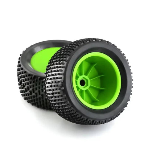 Off Road 140mm RC Buggy Tires With 17mm Hex Hubs Set Of Four For One Eighth Scale RC Cars Durable Plastic Rubber Build Green