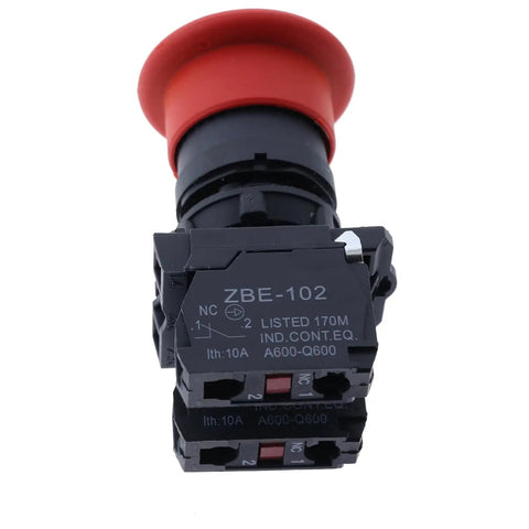 Heavy Duty Emergency Stop Switch Bullyproof Drop In Replacement For Genie Boom Lifts S40 S45 S65 S80 S85 And Z4525 Steel Cut Off Safety Button with red button