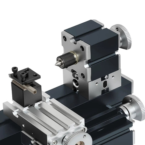 Zhrui 36W Mini Metal Lathe 50mm Center Height High Speed Up To 20000 Rpm Versatile DIY Milling Machine with detailed components.