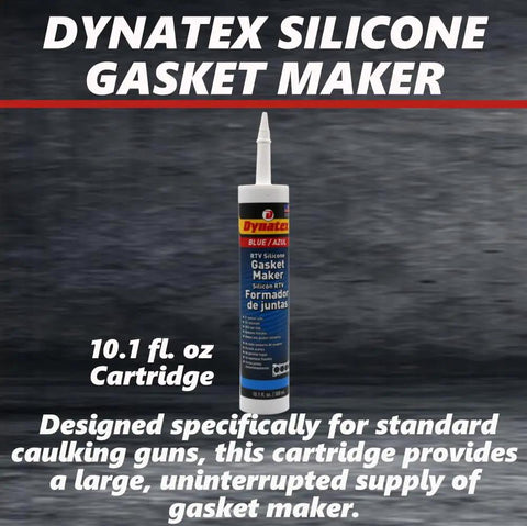 Dynatex Blue RTV Silicone Gasket Maker Cartridge 10.1 fl oz for automotive and machinery high temperature use