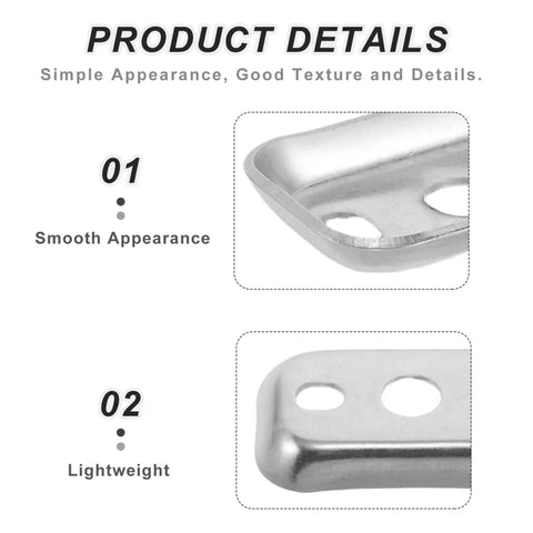 Close-up of Stainless Steel Towel Bar Mounting Hardware Set With 45x26mm Backing Plates showing smooth appearance and lightweight.