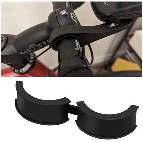 16 Pack Bicycle Handlebar Rubber Gaskets And Spacers 31.8 To 22.2 Or 25.4 Mm Non Slip Durable Adapter Kit visible on bike