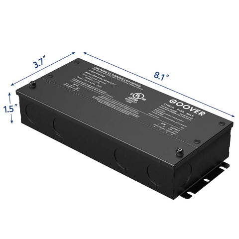100W Dimmable LED Driver 12V AC To DC Power Supply For LED Lights Triac And 0-10V Dimming IP67 Waterproof UL Listed Compatible