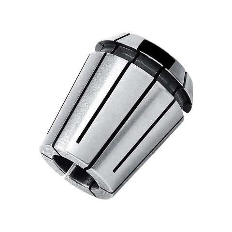 Pro 19 Piece Spring Collet Set For CNC Milling And Engraving Machines With Precision 2mm To 20mm Clamping close-up of a silver collet.