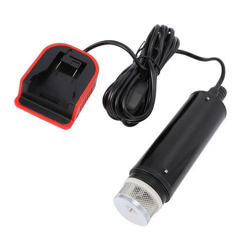 Jiawu Electric Sewage Pump For Pool Garden Well, submersible black pump with red charger, designed for dirty water drainage.