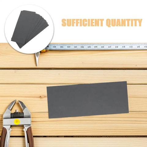 21 Pcs Premium Wet Dry Grit Sanding Sheets For Auto Detailing And Furniture Refinishing With Super Smooth Finish To Knock Down Rust And Scratches Like A Pro On Car Metal Surfaces Today on wooden surface with tools.