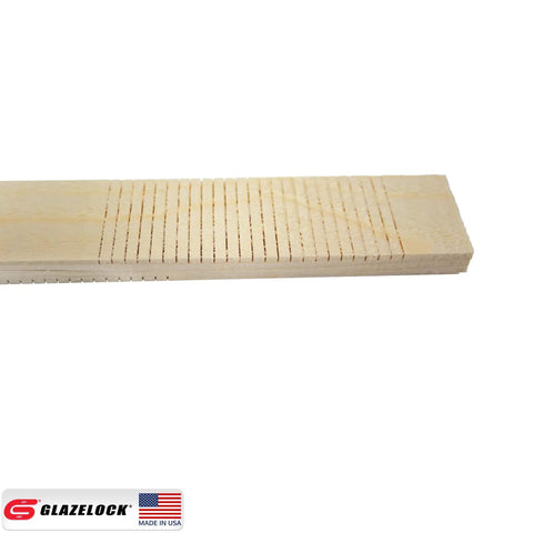 Prescored Bulk Wood Shims For Door Leveling And Window Spacing With 120 Pack Tapered Construction Wedges Eight Inch Long, showing scored edges.