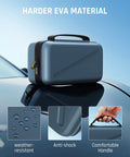 Officially Customized EVA Storage Case For X8 APEX Tire Inflator And S100 Kit on car, showing hardness and water resistance.
