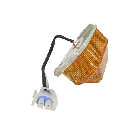 Rock Solid Heavy Duty Beacon Strobe Light 00000740 Working Lamp for Hydraulic Electric Scissor Lift with connector and yellow lens.