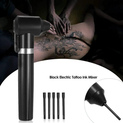 Ink Mixer Kit With 100 Mixing Sticks, Durable Pigment Mixer Machine Electric Agitator, Requires 2 AA Batteries