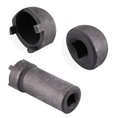 GY6 Motorcycle Clutch Sleeve Replacement With Four Claws Nut Socket Square Connection Durable Metal Repair Tool for crankshaft maintenance.