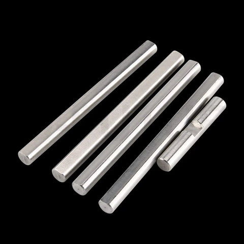 Bearing Steel D Type Shaft 5mm Diameter Flat Round Rod 30mm Or 60mm Length on black background.